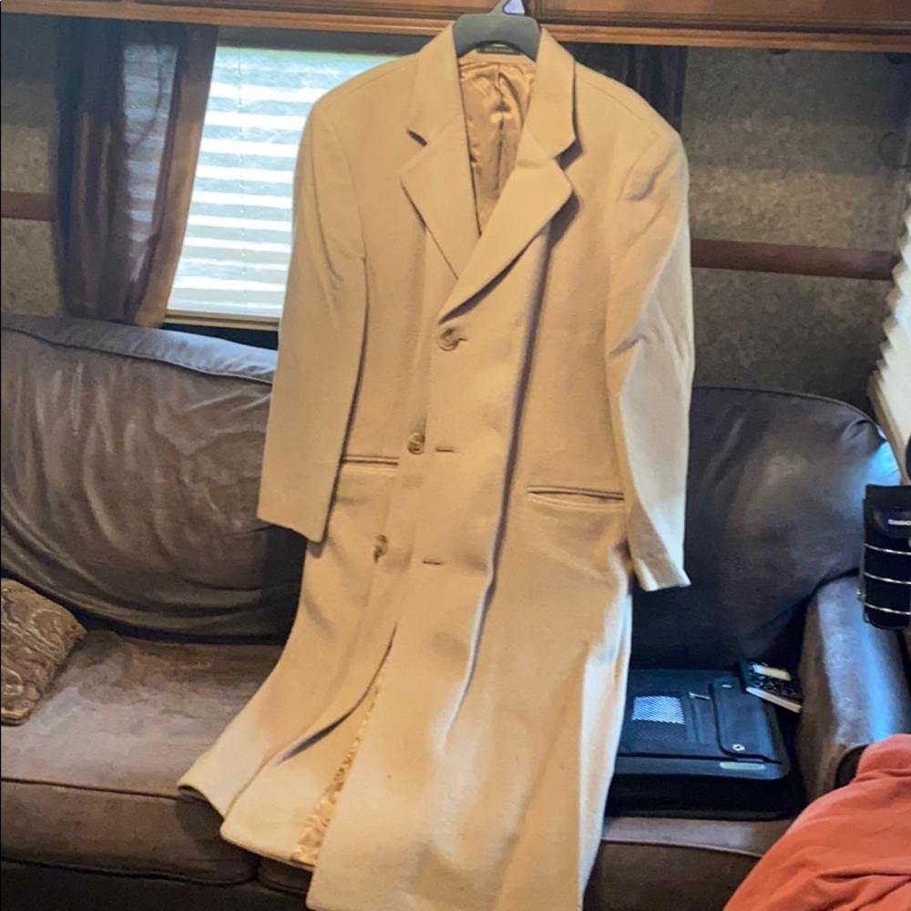 Tan cashmere overcoat